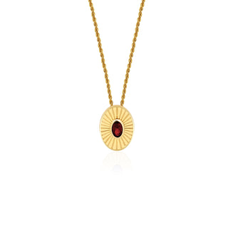 Maroon Red Crystal Necklace -Purity